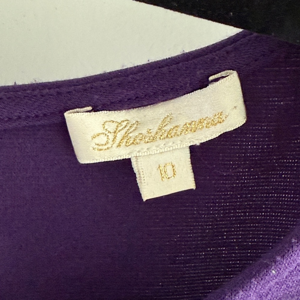 Shoshanna Deep Purple Ponte Dress, Size 10 - Picture 4 of 8